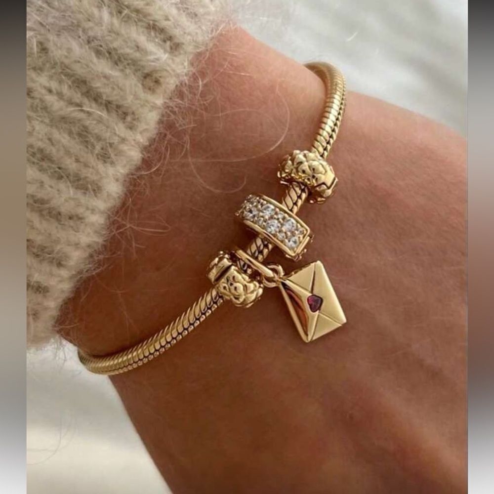 Gold Charm Bracelet #1955
